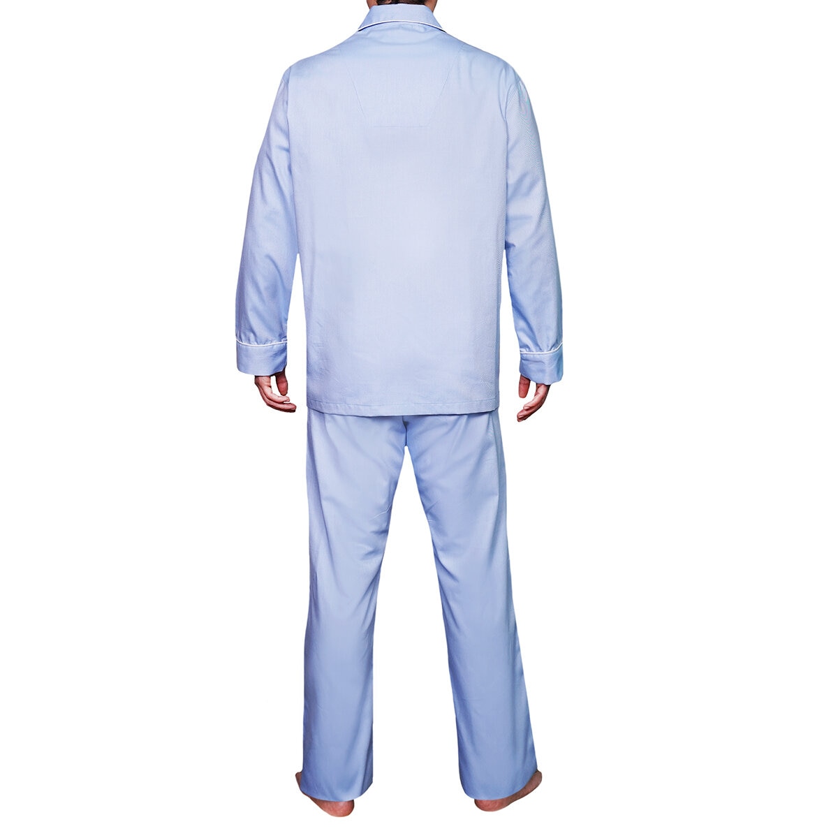 Emporio Colombo, Pijama Caballero, Camisa y Pantalón,  Estampado Azul Liso, Varias Tallas