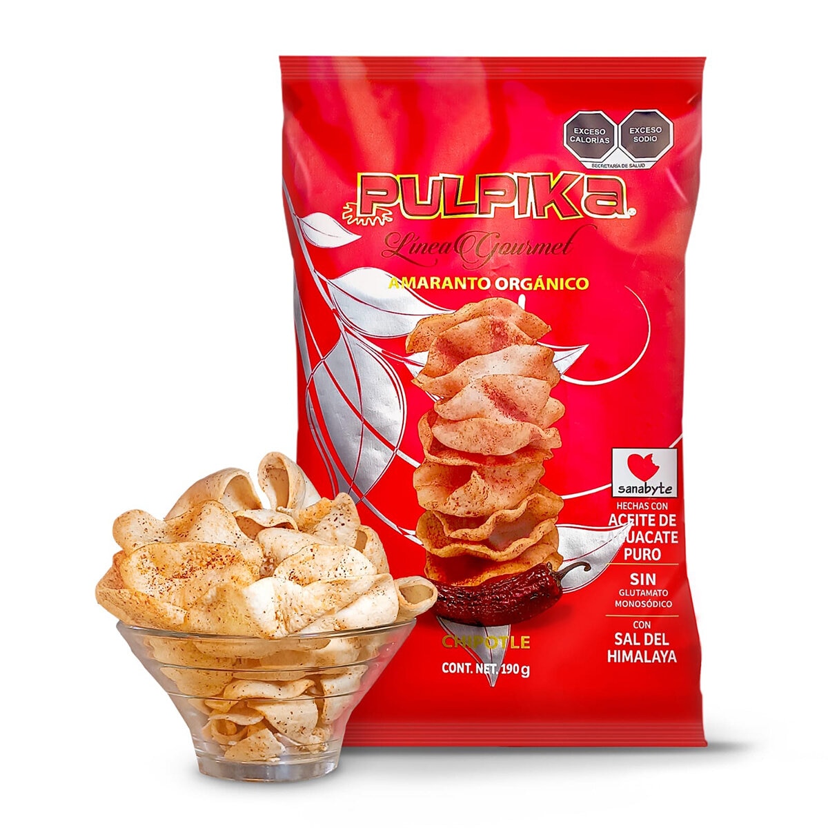 Pulpika Botanas de Amaranto sabor Chipotle 190g