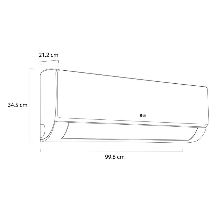 LG Aire Acondicionado ArtCool Inverter, VR182HW, Enfriamiento y Calefacción, 220V, 1.5 Toneladas, 18,000 BTU/h, WiFi