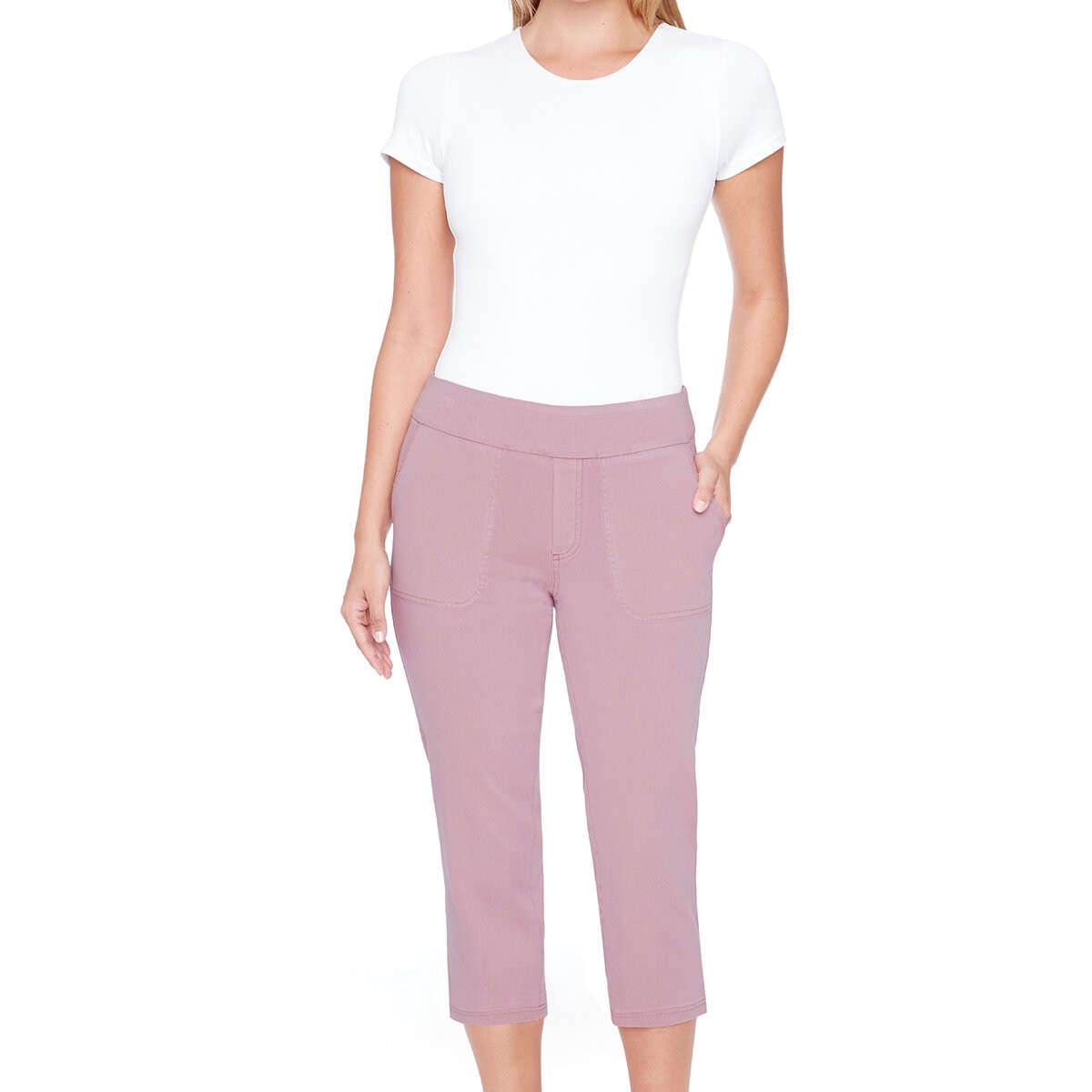 S.C. & CO Pantalones Capri para Dama Rosa Extra Chica