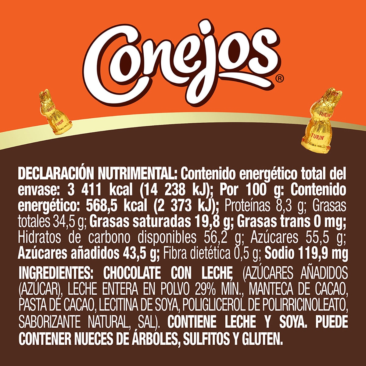 Turín Conejos de Chocolate 600 g