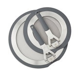 MIU Protectores Contra Salpicaduras de Silicona y Acero Inoxidable, 2 piezas MIU Protectores Contra Salpicaduras de Silicona y Acero Inoxidable, 2 piezas