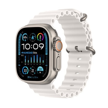 Apple Watch Ultra 2 (GPS + Cellular) Caja de titanio 49mm con Correa Ocean blanco