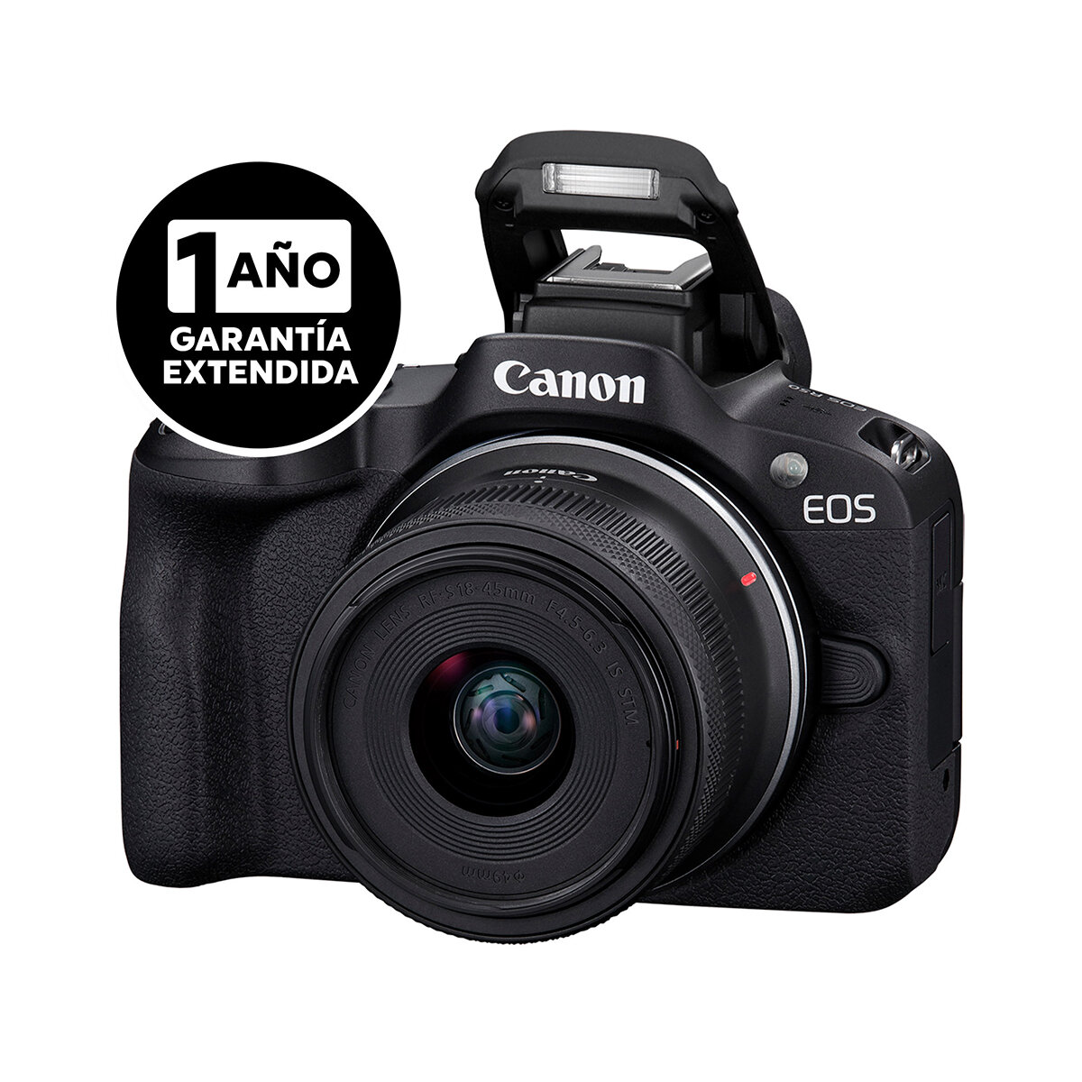 Canon, Cámara Digital EOS R50 RF-S 18-45mm + Garantía Extendida
