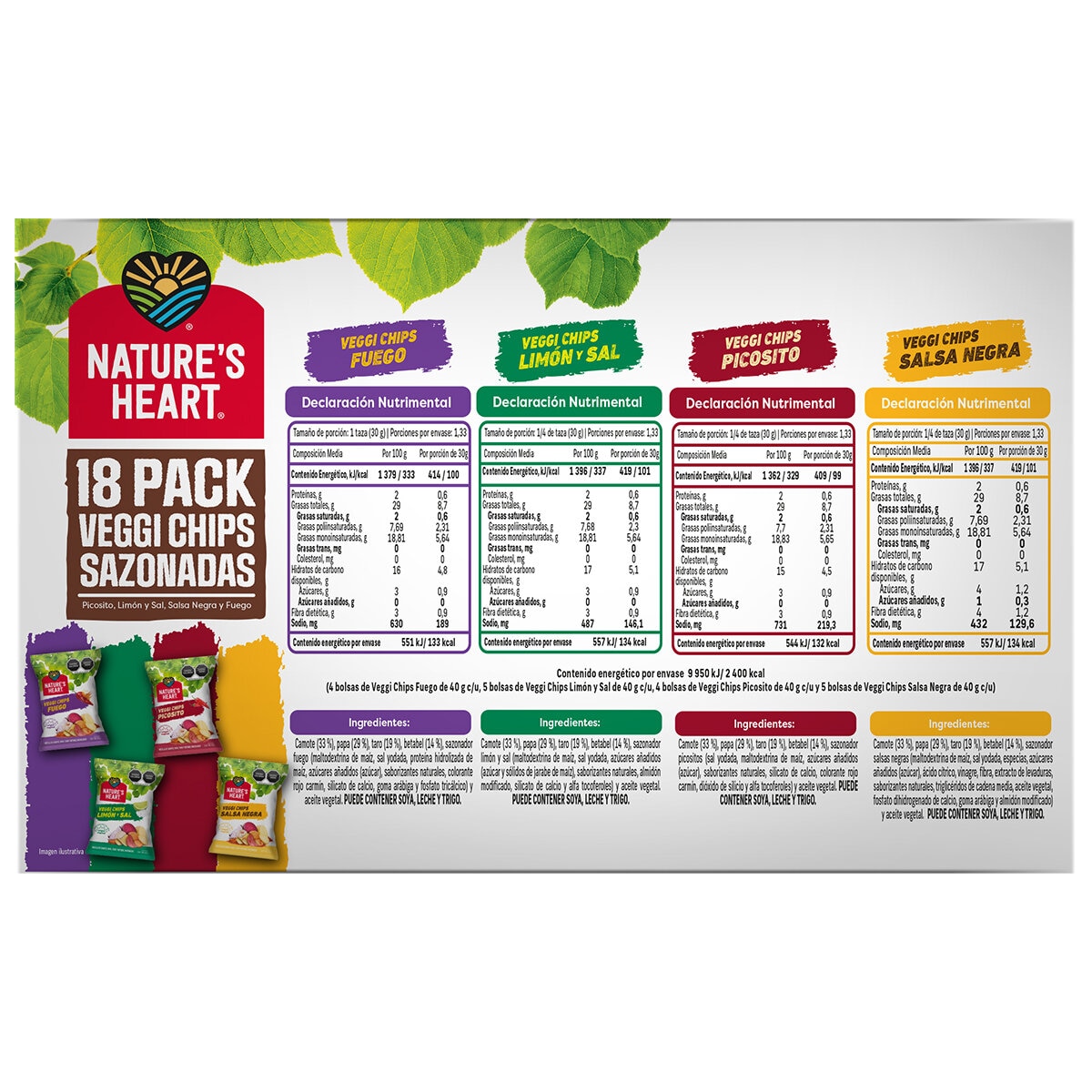 Natures Heart Veggie Chips 18/40 g