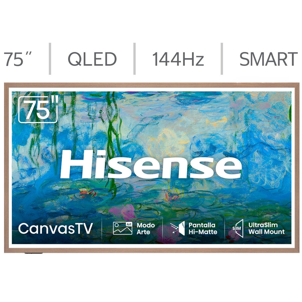 Hisense Pantalla 75" Hi-QLED 4K Canvas Google TV Hisense Pantalla 75" Hi-QLED 4K Canvas Google TV