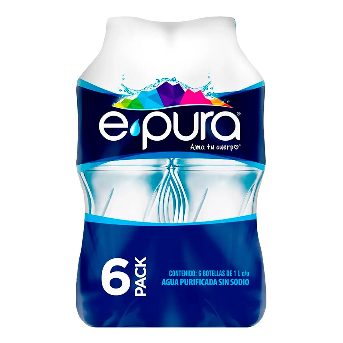 Epura Agua Purificada sin Sodio 6 pzas de 1 l