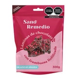 Sano Remedio, Laminas De Chocolate Sin Azucar Con Frambuesa Liofilizada 300 g
