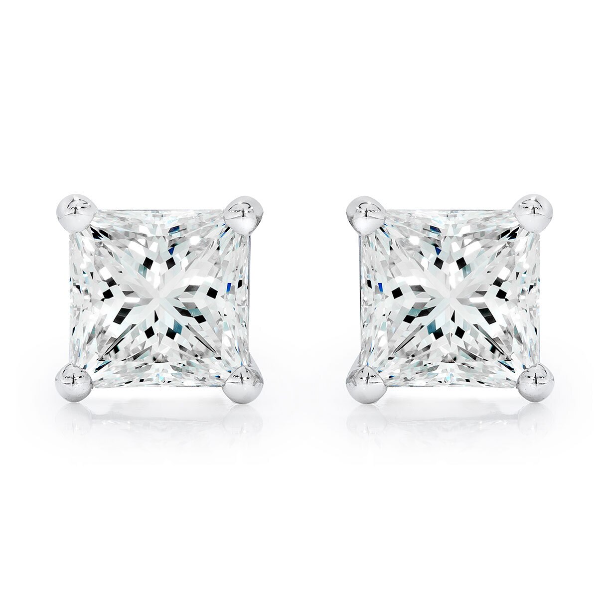 Aretes de Diamantes 0.50ctw, Oro Blanco 14K