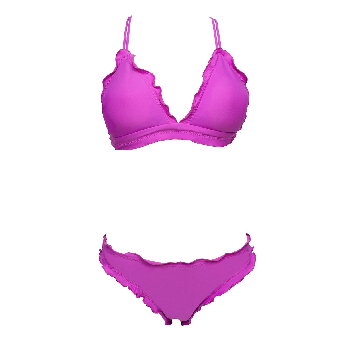 Alas de Sal, Traje de Baño de Dos Piezas Color Morado, Varias Tallas