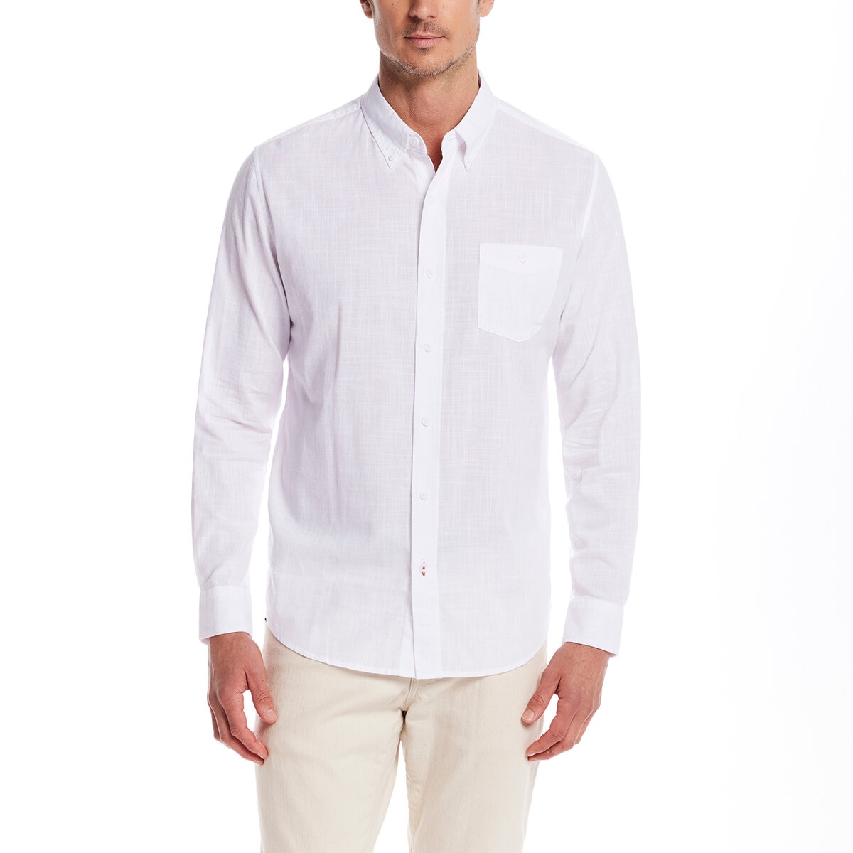 Weatherproof Vintage Camisa para Caballero Blanco Extra Grande