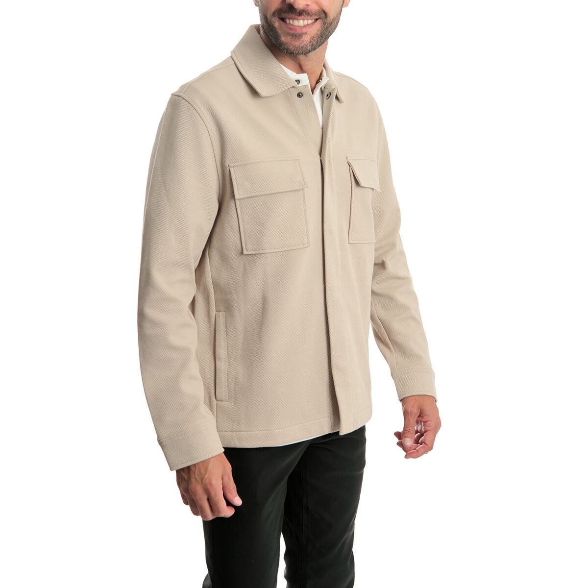 Kenneth Cole Sobrecamisa para Caballero Beige Chica