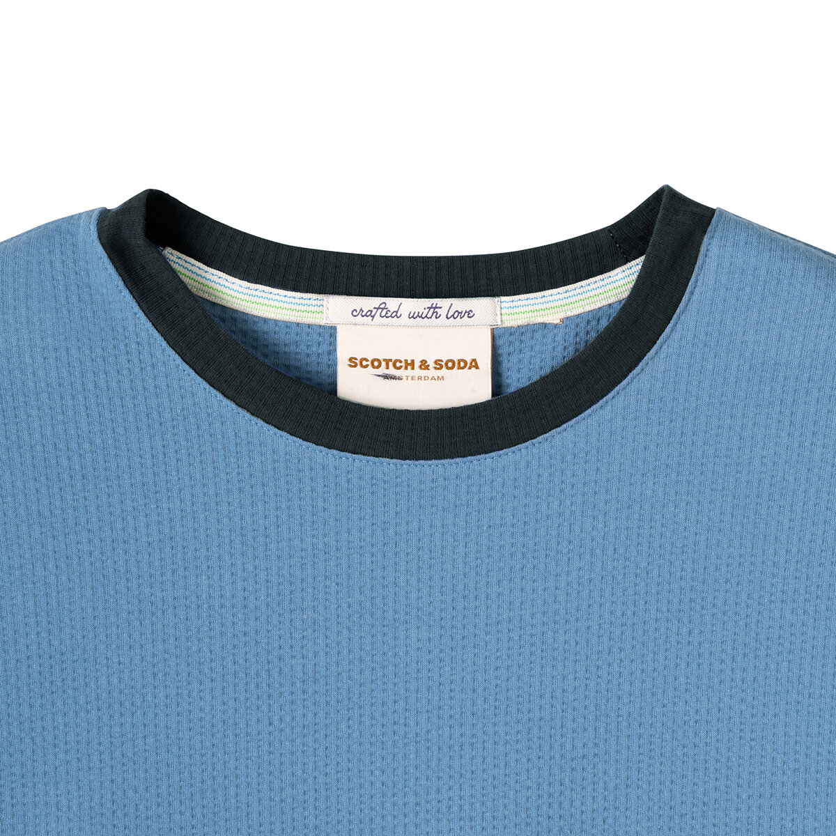 Scotch & Soda Amsterdam Playera para Caballero Azul Grande
