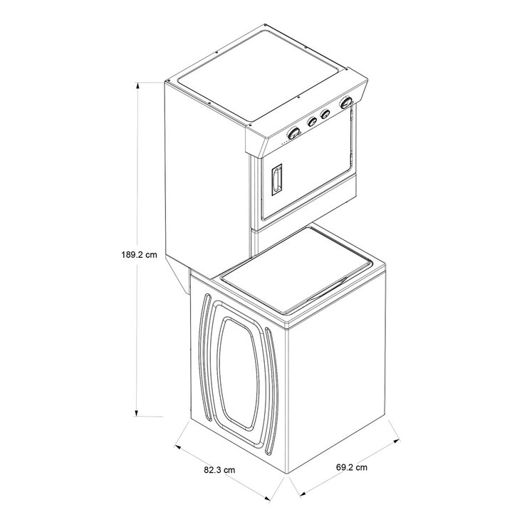 Whirlpool Centro de lavado 20Kg / 10Kg eléctrico