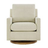 Thomasville, Sillón Giratorio de Tela con Otomano