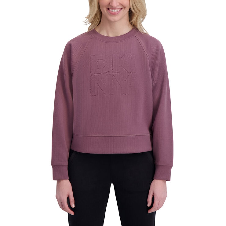 DKNY Sport Sudadera para Dama Morado Mediana