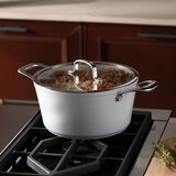 Westinghouse, Cacerola 24 cm de Cerámica Blanca, Acero Inoxidable