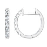 Aretes, Arracadas de Diamantes 0.35ctw, Oro Blanco 14K