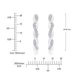 Aretes, Arracadas de Diamantes 0.20ctw, Oro Blanco de 14K