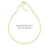 Mayfer Collar .925 Bañado en Oro, con Charms Removibles
