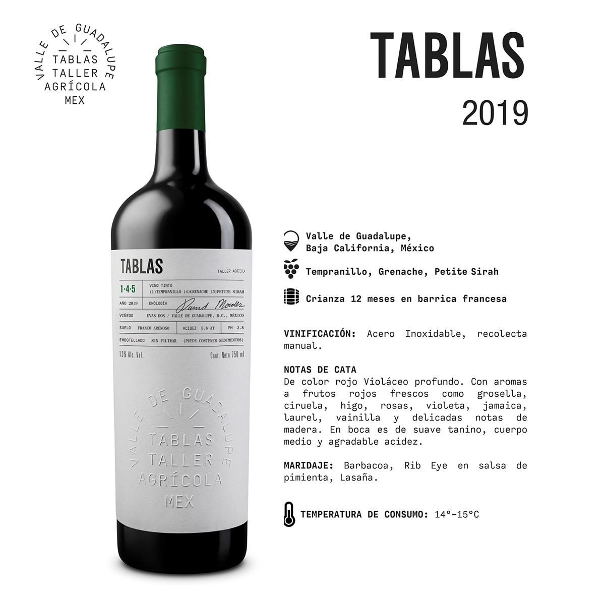 Vino Tinto Tablas 750 ml