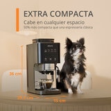 Krups Coffee Crush Experience, Cafetera Automática con Espumador de leche compatible con café en grano y molido