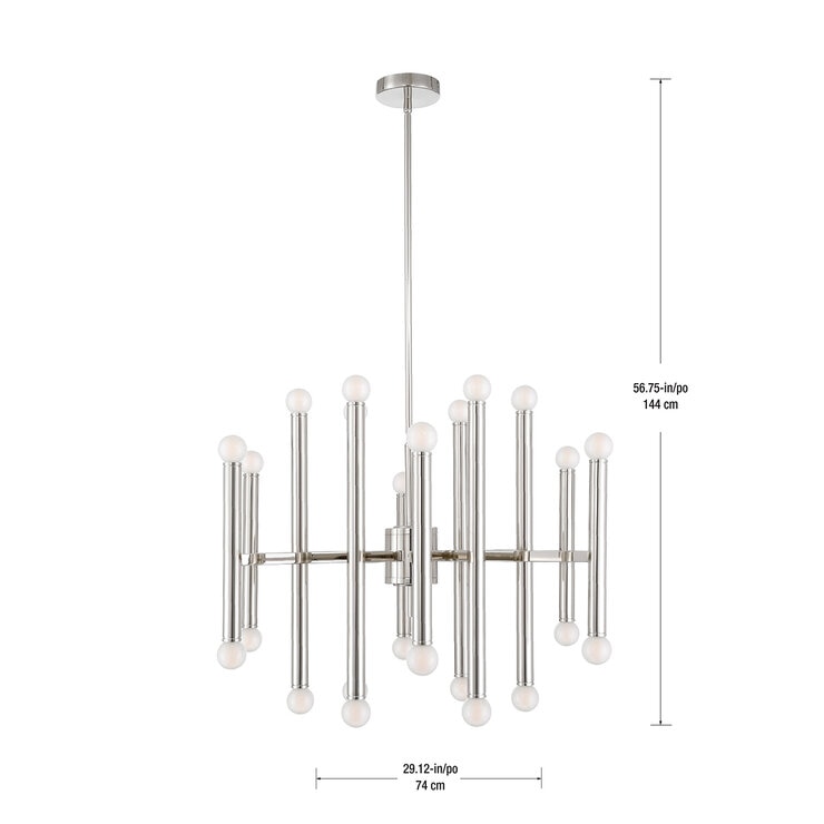 Empire Lighting, Lámpara Colgante Melrose Acabado Níquel Empire Lighting, Lámpara Colgante Melrose Acabado Níquel
