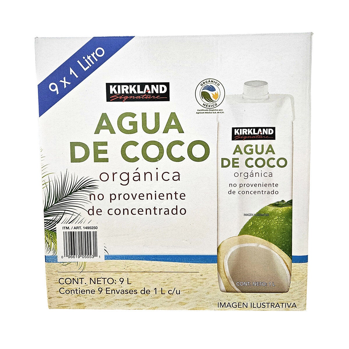 Kirkland Signature Agua de Coco Orgánica 9/1 l Kirkland Signature Agua de Coco Orgánica 9/1 l