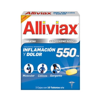 Alliviax 550 mg 20 tabletas