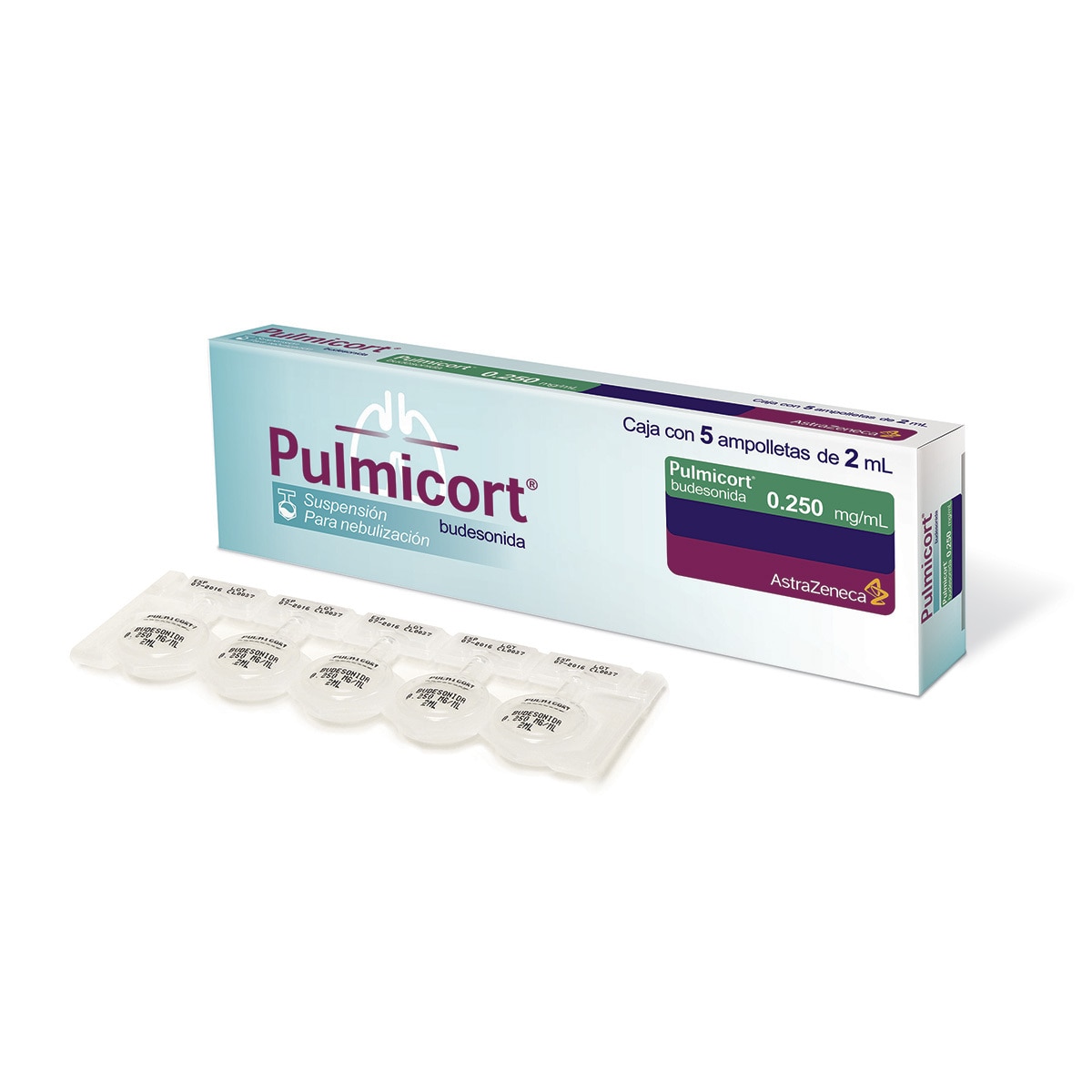 Pulmicort 0.250mg/ml 5 Ampolletas
