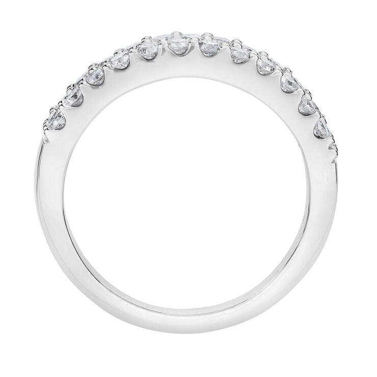 Anillo, Diamantes 0.70ctw, Doble Fila, Oro Blanco 14K Anillo, Diamantes 0.70ctw, Doble Fila, Oro Blanco 14K