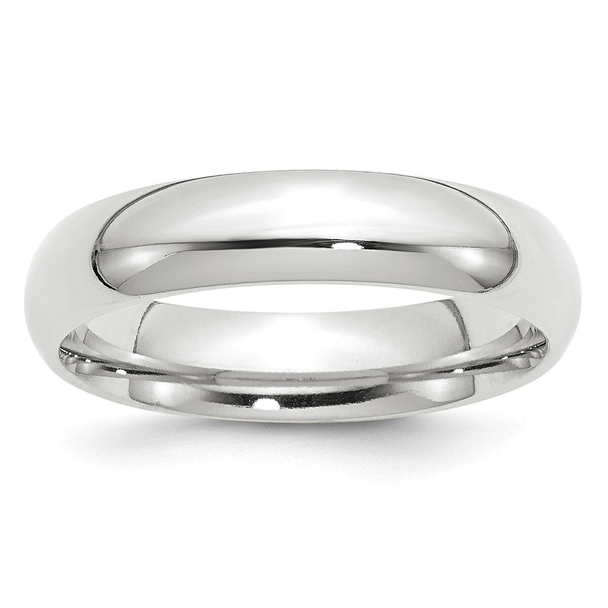 Argolla de matrimonio, 5mm, Comfort Fit, Oro Blanco de 14K, Talla 7