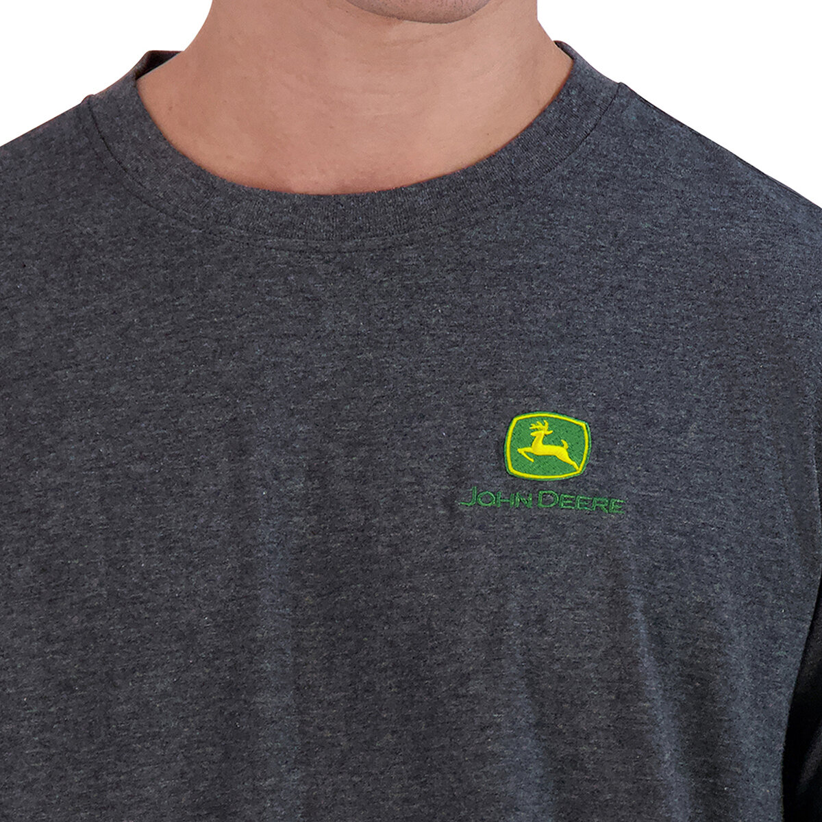 John Deere Playera para Caballero Gris Grande