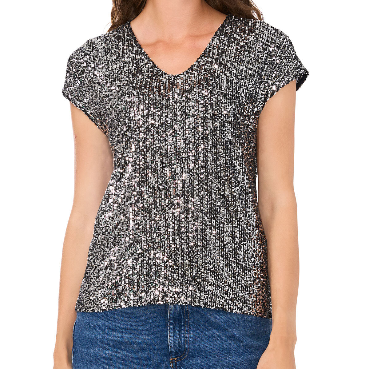 Vince Camuto Blusa para Dama Gris Grande