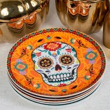 Sango, Juego de Platos de Cerámica de Día de Muertos, 6 piezas