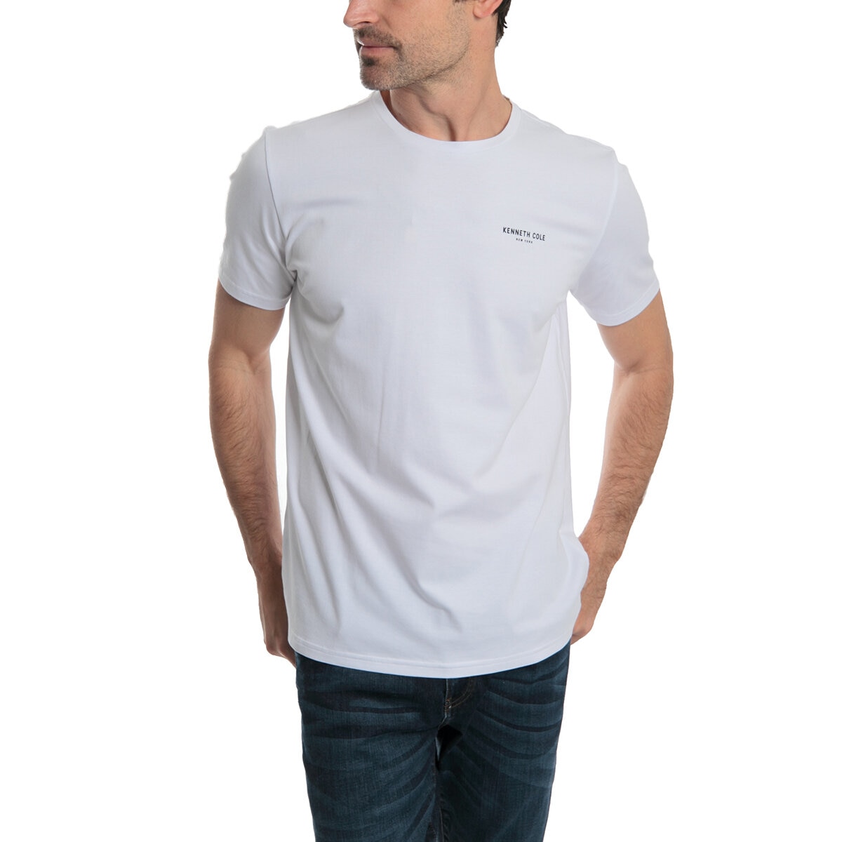 Kenneth Cole Playera para Caballero Blanco Mediana