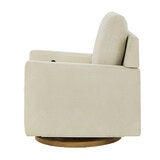 Thomasville, Sillón Giratorio de Tela con Otomano