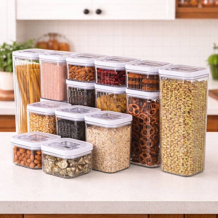 AG Box, Set de Contenedores de Alimentos de 15 piezas, Diferentes Capacidades