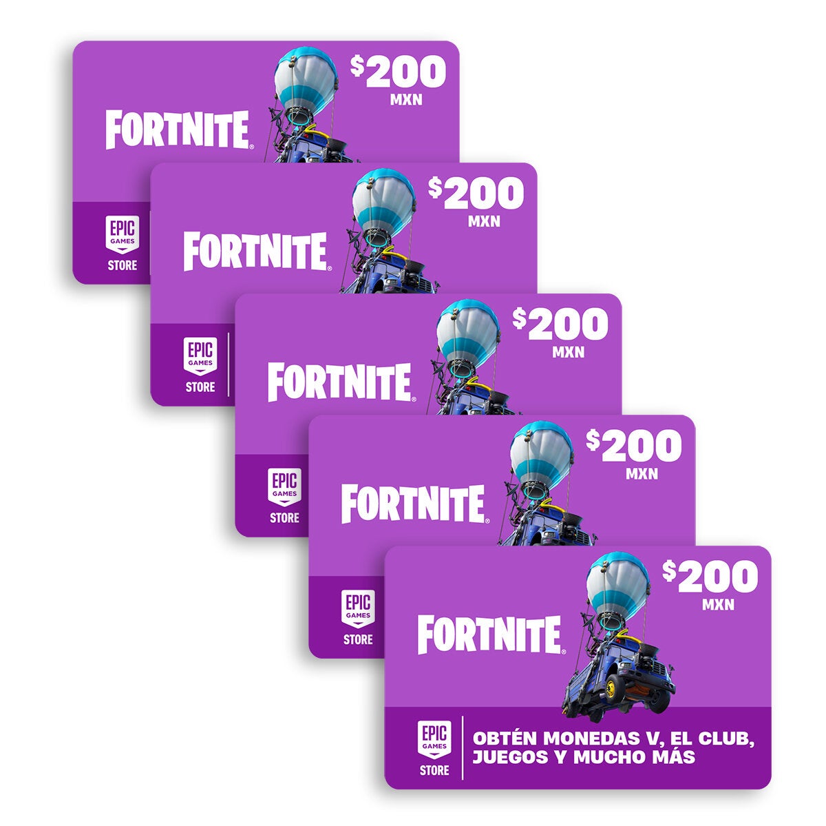 Fortnite Cinco Certificados Digitales de $200 c/u Fortnite Cinco Certificados Digitales de $200 c/u