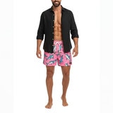 Ocean Slave, Traje de Baño Estampado, Pink Shark para Caballero, Varias Tallas Ocean Slave, Traje de Baño Estampado, Pink Shark para Caballero, Varias Tallas