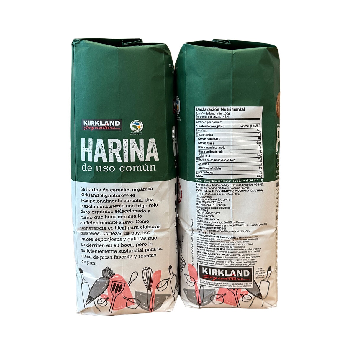 Kirkland Signature Harina Orgánica sin Blanquear 4.54 kg
