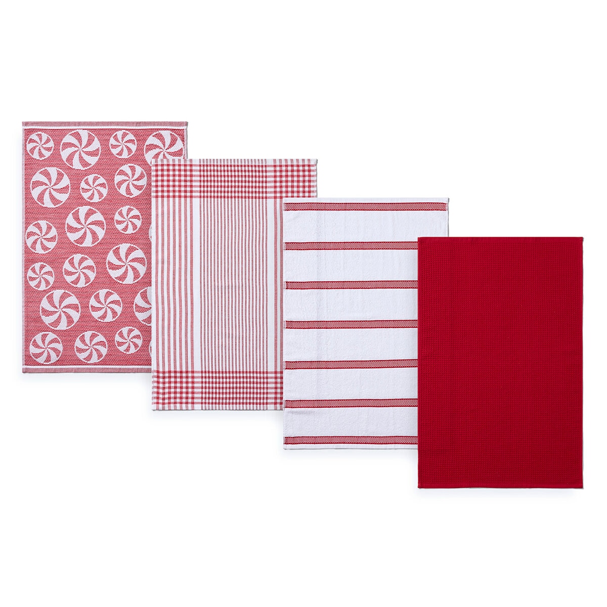 Caro Home, Toallas de Cocina, 8 Piezas, Rojo y Blanco Caro Home, Toallas de Cocina, 8 Piezas, Rojo y Blanco