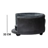 Maypet, Sillón Forrado de Terciopelo para Mascota Pequeña, Color Gris