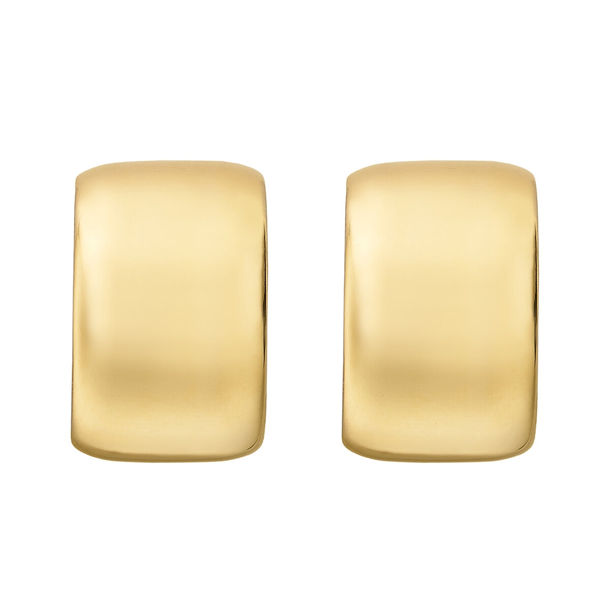 Aretes, Arracadas 'C', Oro Amarillo 14K