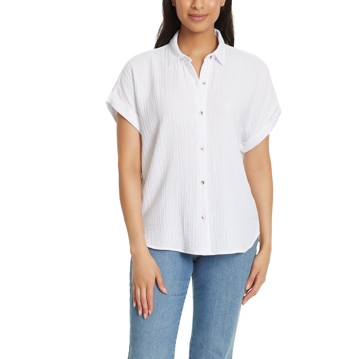 Jessica Simpson Blusa para Dama Blanco Extra Grande