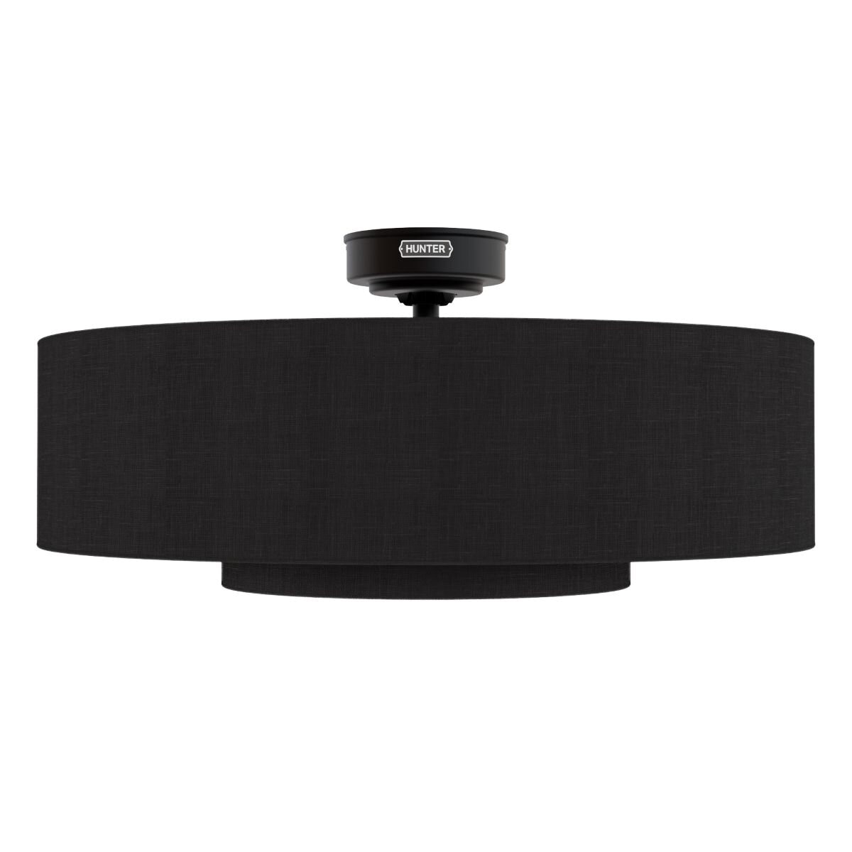 Hunter, Ventilador Fandelier Color Negro Mate