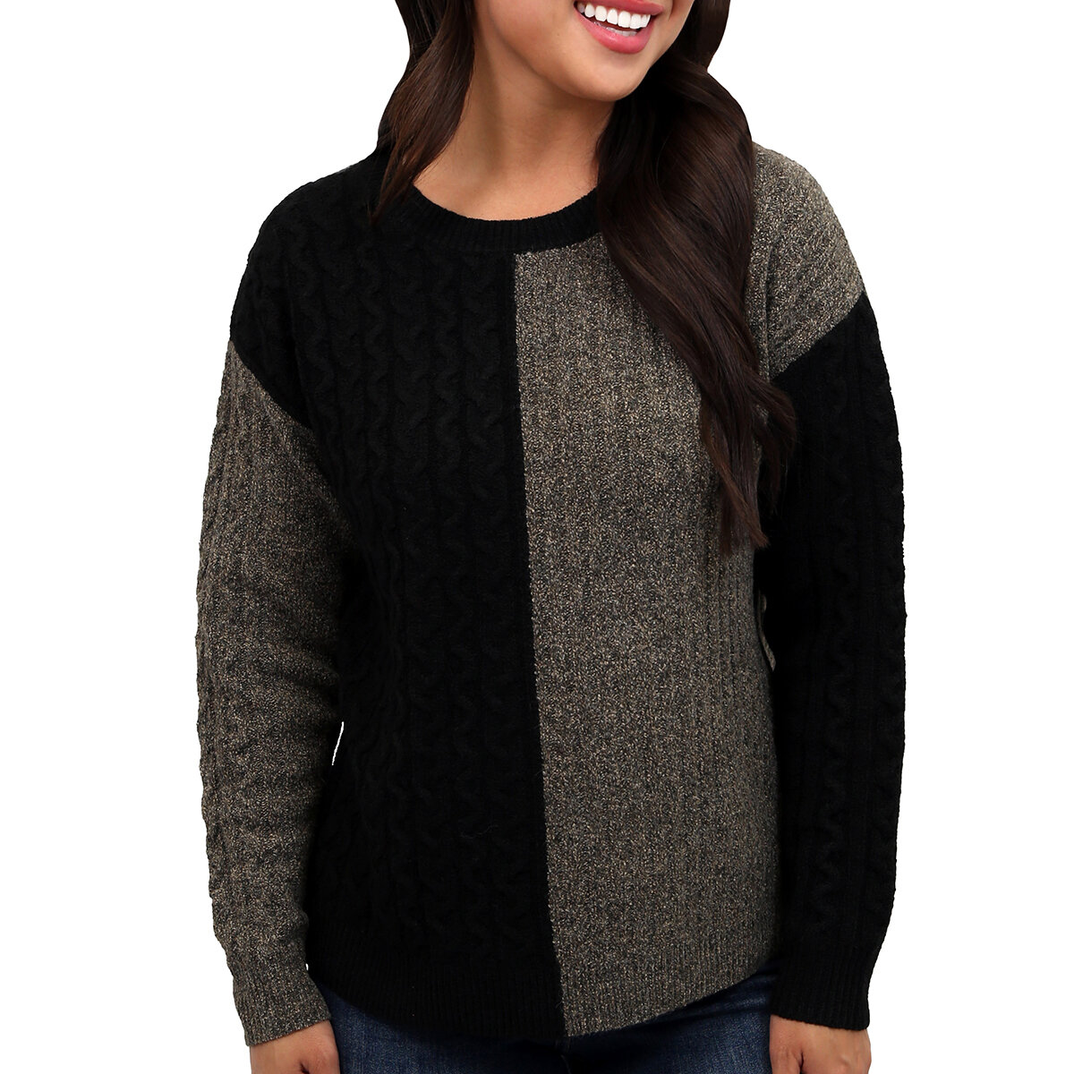 Leo & Nicole Suéter para Dama Negro Grande