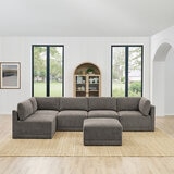 Thomasville, Fallon, Seccional Modular de Tela de 6 Piezas con Otomano