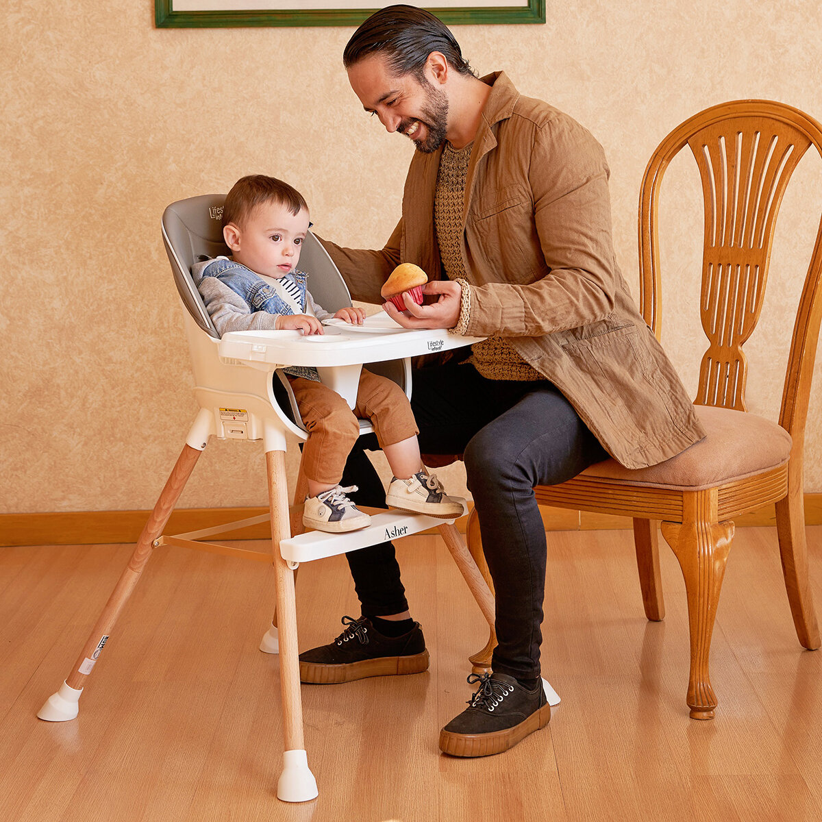 Infanti Silla Alta Lifestyle Asher Color Arena Costco