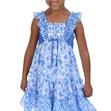 Jona Michelle Vestido para Niñas Azul 5 Años